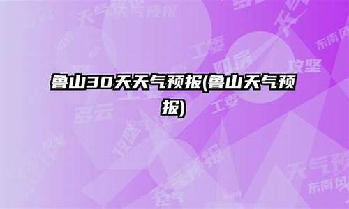 鲁山天气预报_鲁山天气预报15天查询百度