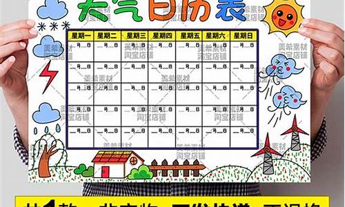 幼儿园一周天气预报墙_幼儿园一周天气预报表最新